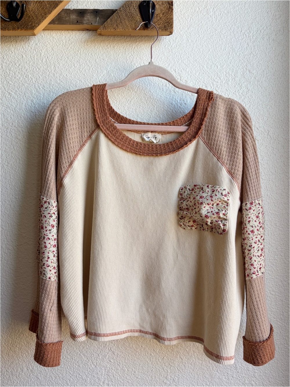 Sage and Fig Cream Patchwork Floral Thermal Large